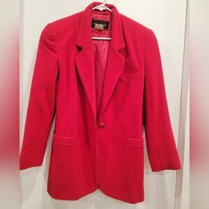 Harris/Wallace Red Wool Blazer Size 4 Great Condition